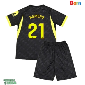 Atletico Madrid Cristian Romero #21 Replika Babytøj Udebanesæt Børn 2026-27 Kortærmet (+ Korte bukser)